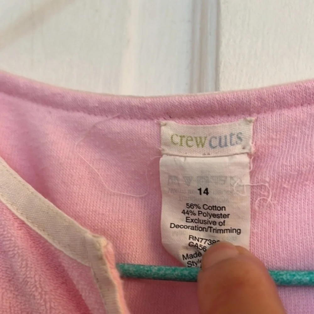 Crewcuts girls pink terrycloth coverup dress in size 14